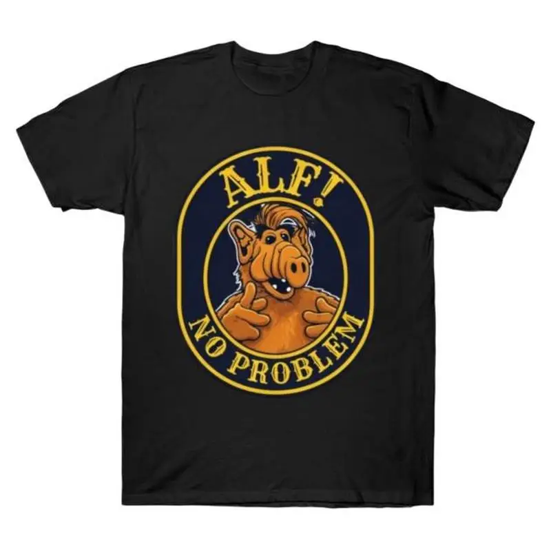 Funny ALF Alien Life Form T‑Shirt Gordon Shumway Melmac 80s Retro TV Show Graphic Print Unisex Short Sleeve Gift Idea Streetwear