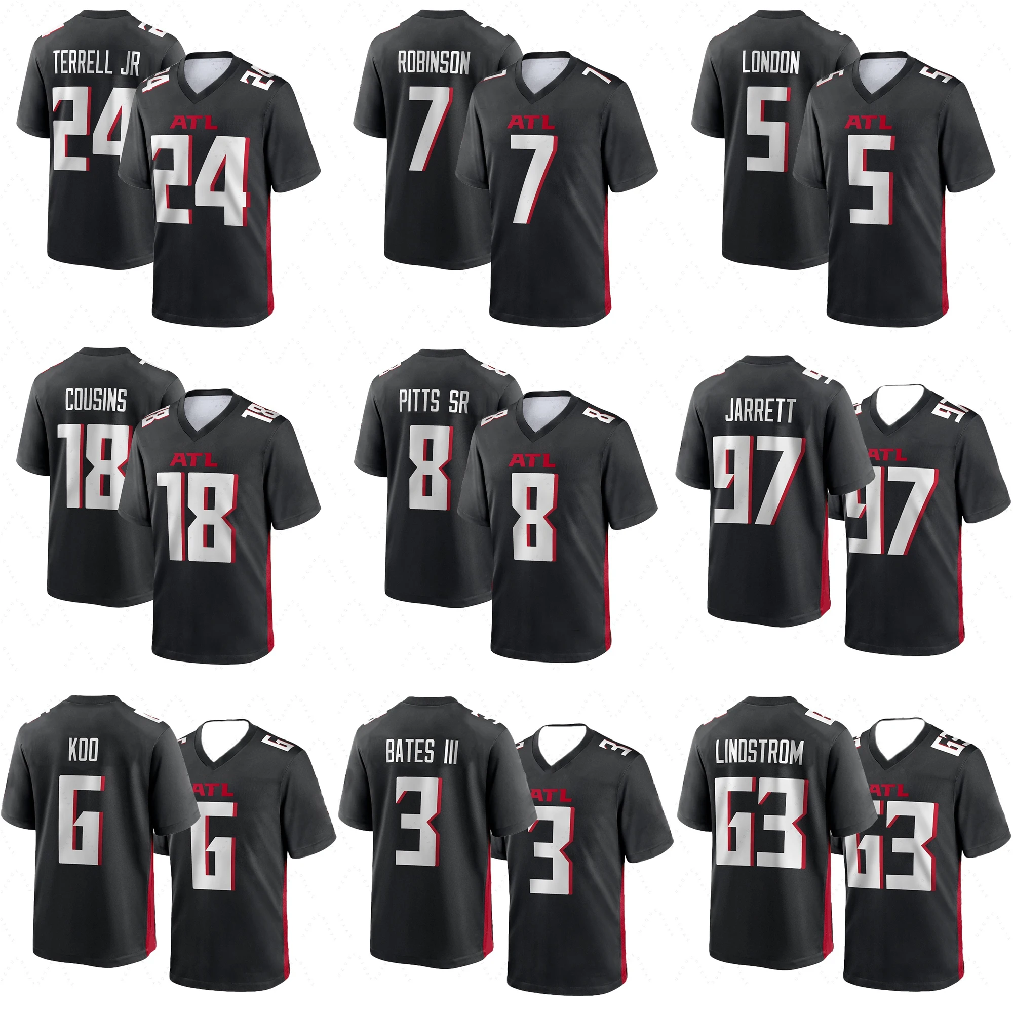 2026 Summer Adult Atlanta American Football Jersey Rugby Jersey Sportswear Training Jersey T Shirt Men Women Motorcycle T-Shirts