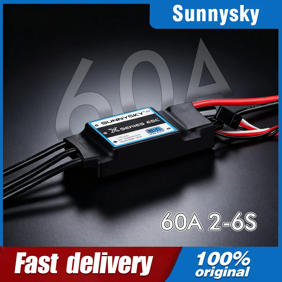 

SunnySky X SERIES ESC 60A 2-6S LiPO ESC Xseries Аксессуары для самолетов с фиксированным крылом