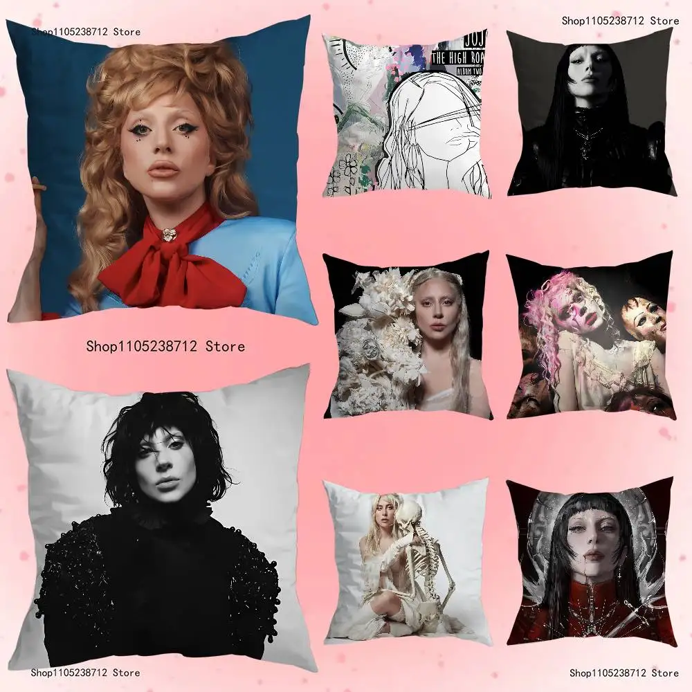 L-LADY-s MAYHEM G-GAGAs Anime Celebrity Merchandise All-Match Printed Pillow Case Sofa Car Office Room Decoration Protector
