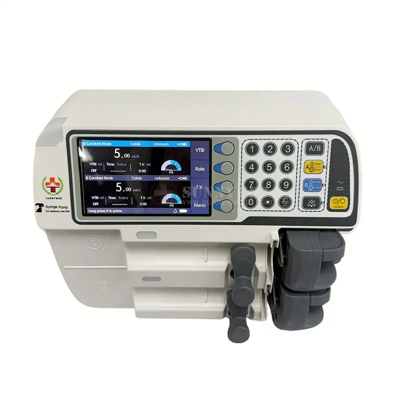 SY‑G115‑Vet Double‑Channel Veterinary Syringe Infusion Pump Electric Medical Infusion Equipment for Animal Hospital Clinic