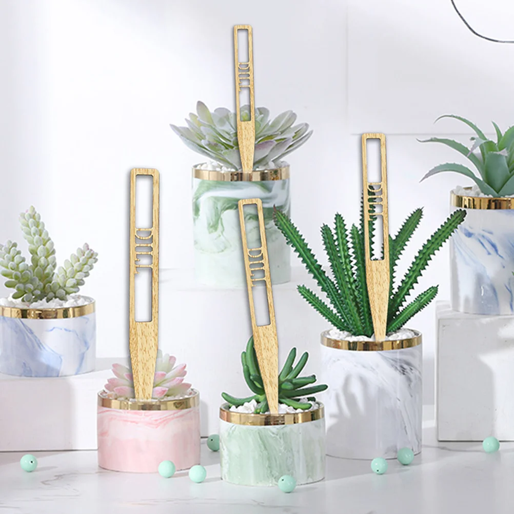 

12Pcs Reusable Garden Plant Tags Natural Wood Gardening Labels Decorative Plant Markers for Indoor Outdoor Flower Shops