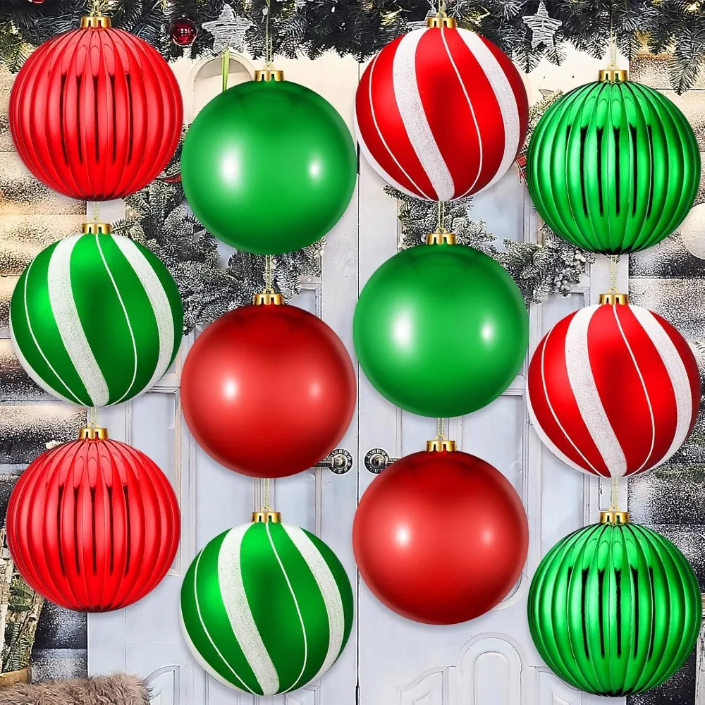 

Hanging Christmas Balls Christmas Tree Ornaments, Balls Plastic Hanging Decorations Baubles Set, Christmas Ball Ornaments