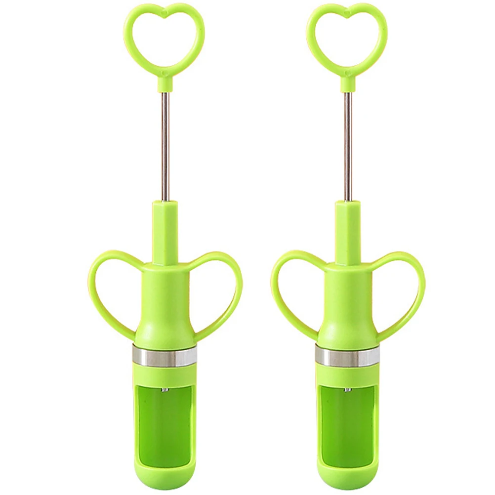 

2Pcs Green Jujube Cherry Pitter Multifunctional Stainless Steel Kitchen Tool Fruit Core Remover Household Practical