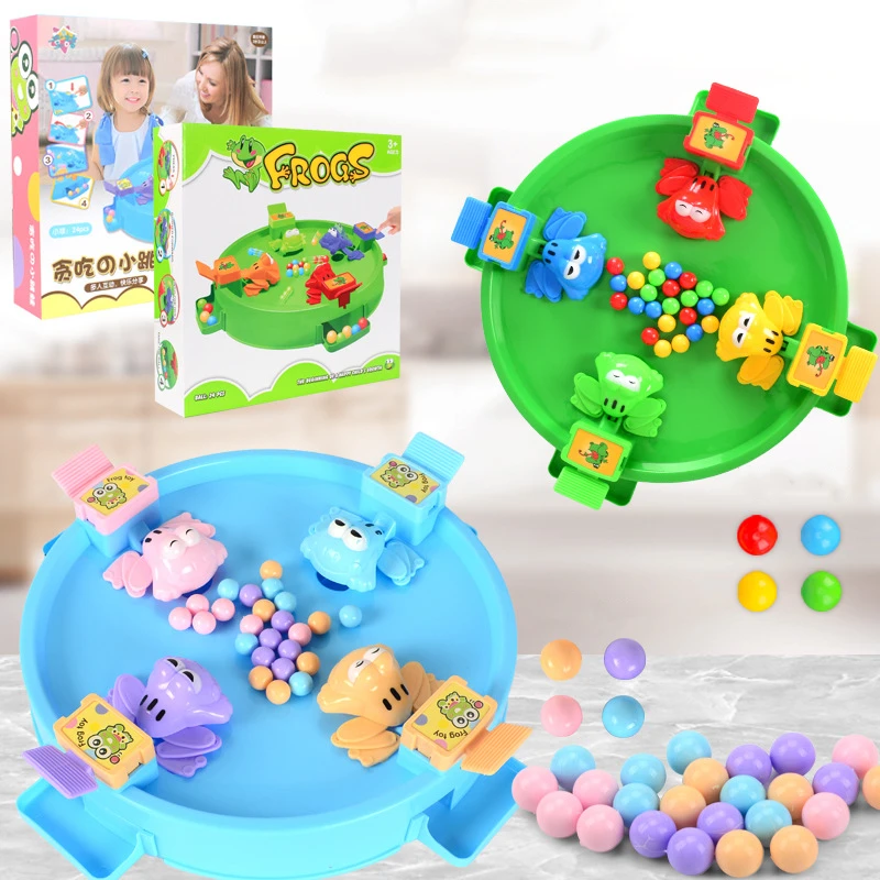 4-Player Board Game Hungry Frogs Interactive Toy Creative Desktop Party Game Beads Feeding Toy Kid Gift  Parent-Child Game Toy