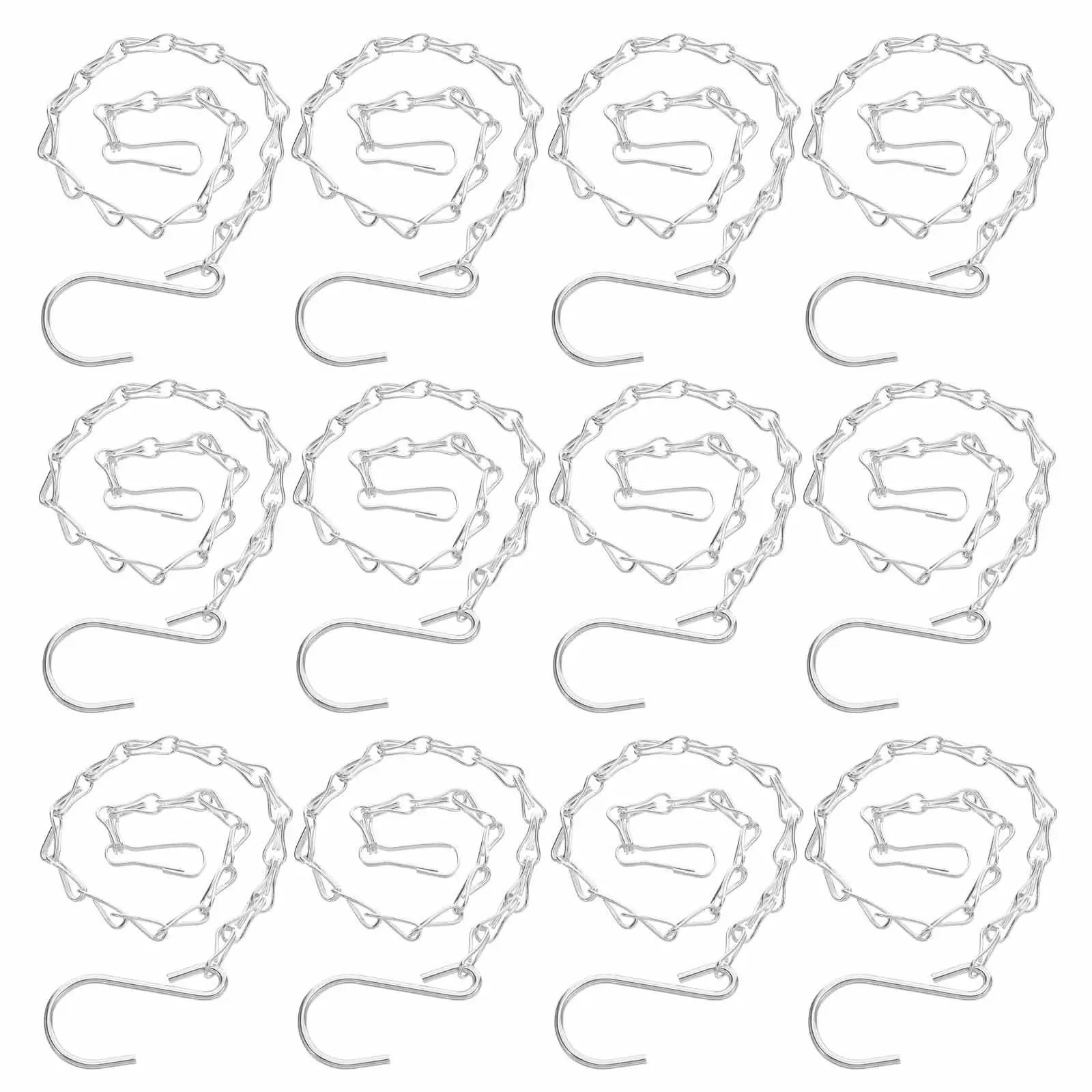 Metal Hanging Chains 12 Pack Rustproof Ceiling Plant Hangers for Flower Pots Baskets Bird Feeders Lights