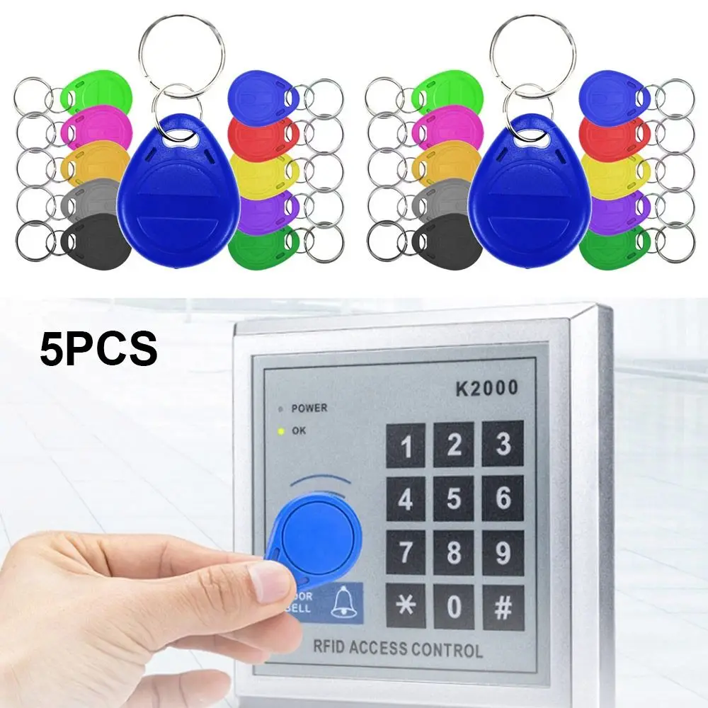 재기록 가능 125khz RFID 태그, 블랭크 키 태그, RFID 키, RFID 키, 중복 덮어쓰기 프로그래밍 가능 NFC 태그 카드, T5577, 5 개