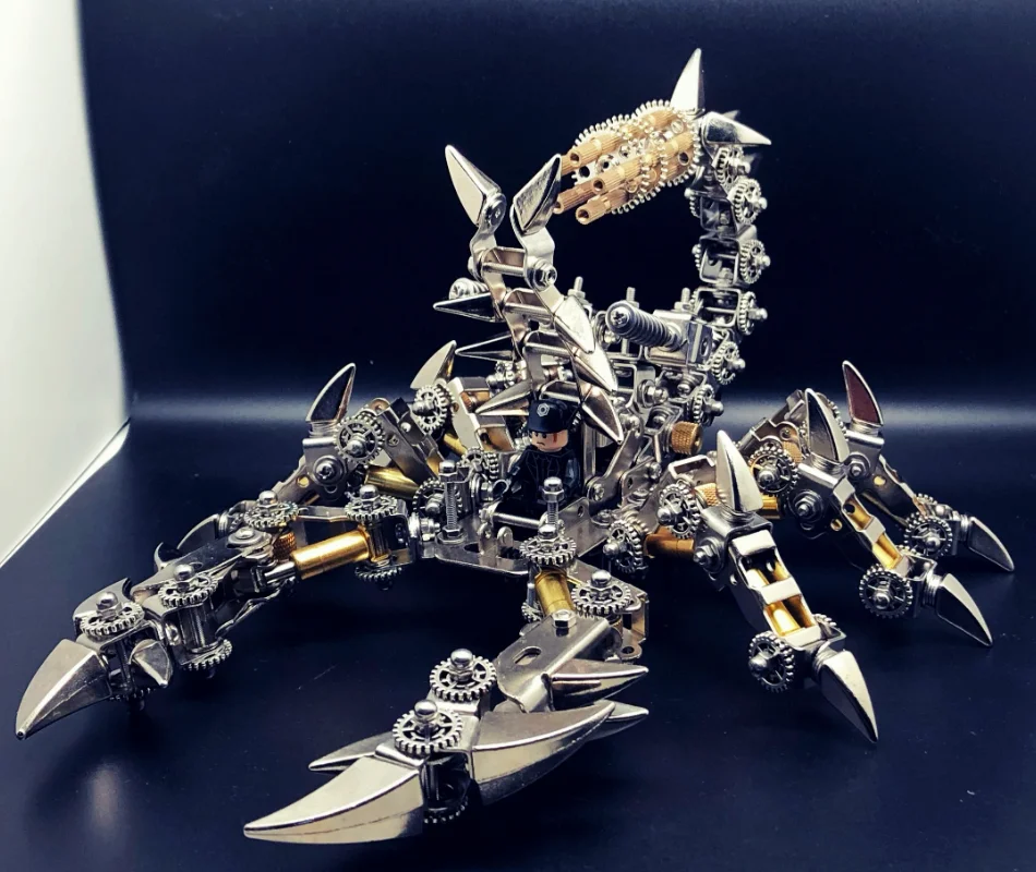 DIY Assembly Metal Scorpion Model Kit  3D Mechanical Steampunk mecha gear model building block toy gift kit artisan assemble