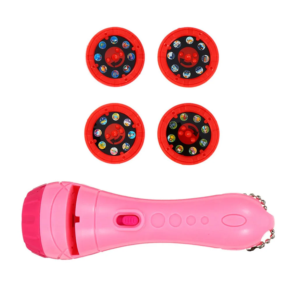 1 pz Torcia per proiezione per bambini Proiettore per diapositive educativo durevole di alta qualità Strumento di apprendimento in età prescolare Luce per dormire per bambini