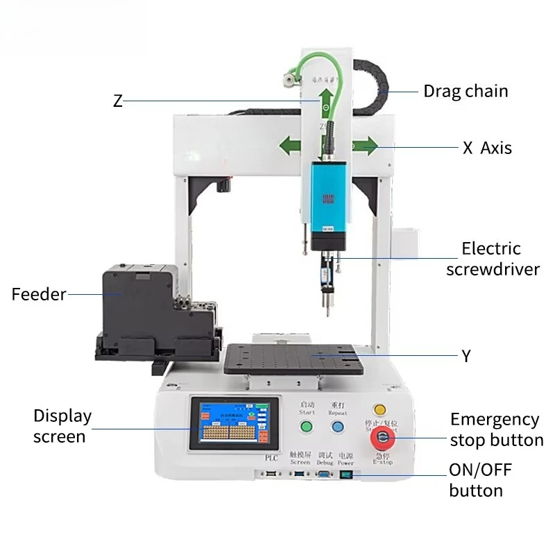 Intelligent HHB Desktop Screw Fastening Robot with Touch Screen Control