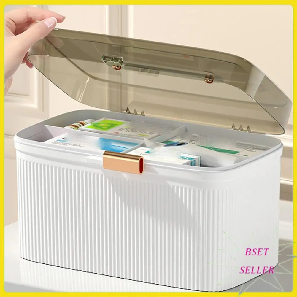 

A010 Цельный портативный ящик для хранения первой помощи, пластиковый ящик для хранения лекарств, большая емкость для экстренной помощи