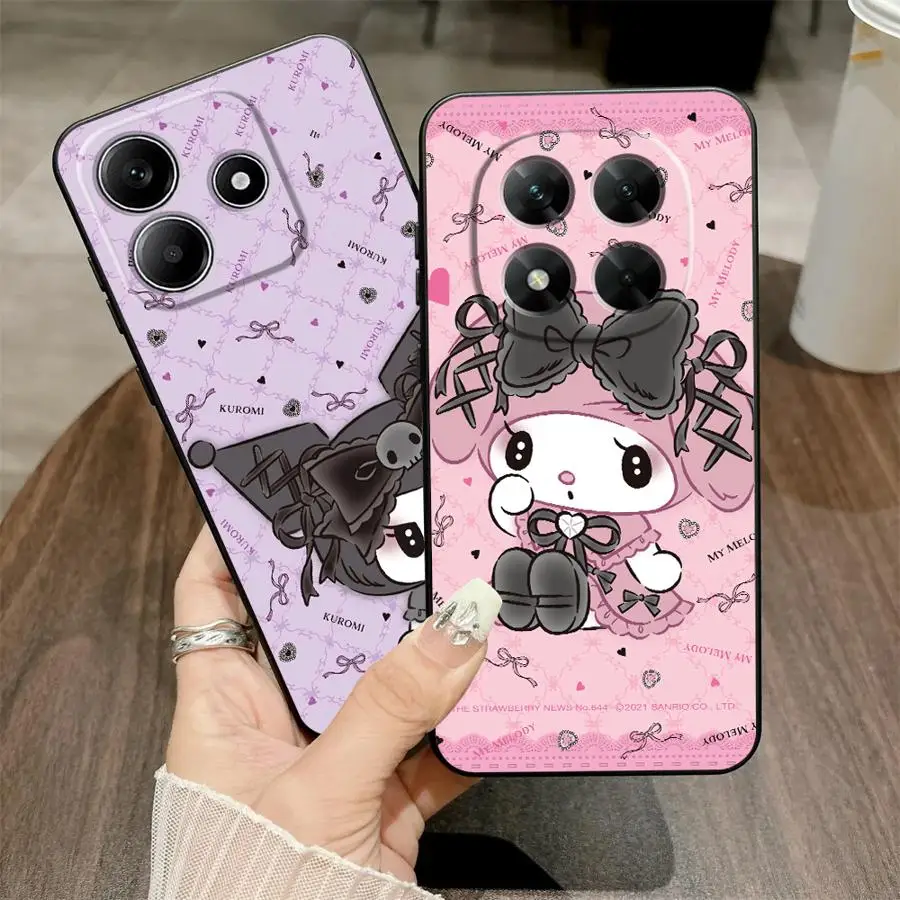 Custodia morbida per telefono posteriore per Xiaomi Redmi Note 10 9 8 Pro 11 13 12 Pro Plus 11S 10S 9s 12S Kuromi Melody