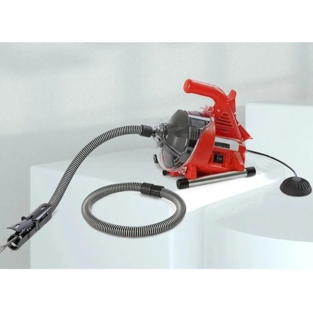 220V Electric Sewer Pipe Dredging Machine, 120W 20‑50MM Drain Pipe Dredger Cleaner For Toilet And Kitchen Blockage Removal