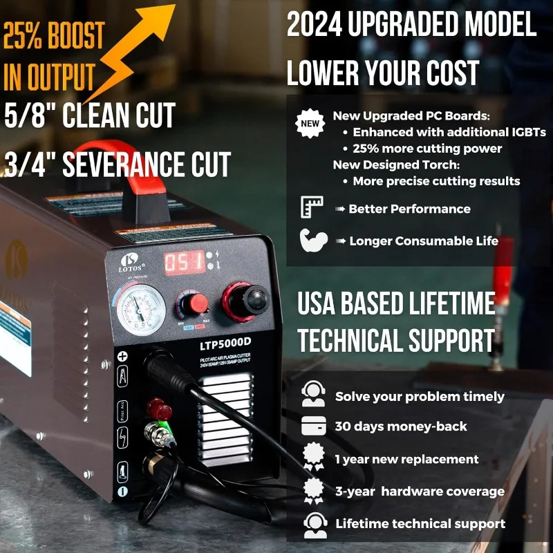 LTP5000D Plasma Cutter, 2024 Upgraded 5/8