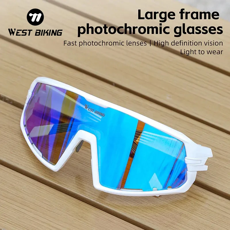 

WEST BIKING Photochromic Cycling Glasses Men Women Bike Glasses UV400 Protection Eyewear Sunglasses MTB Road Bicycle Goggles
