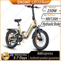 ENGWE L20 3.0 Boost E-bike 250W Brushless Motor 48V13AH Lithium Battery Electric Bicycle Hydraulic Brake 20In Tire Electric Bike
