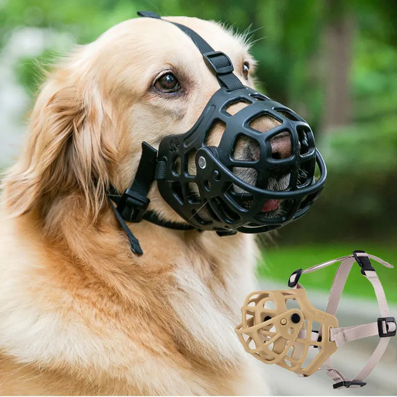 Silicone Dog Muzzle for Large Dogs Safe Comfortable Dog Masks Anti-biting Breathable Mouth Mask for Medium Large Dog Accessories