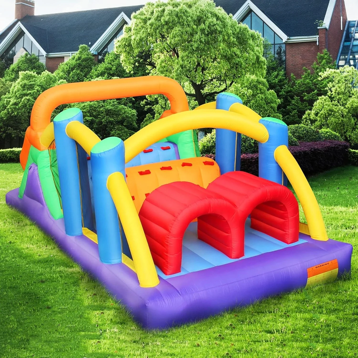 บ้านลมเป่าลมขนาด 5.6 เมตร พร้อมสไลเดอร์ขนาดใหญ่ พื้นที่กระโดด และสิ่งกีดขวาง พร้อมเครื่องเป่าลม