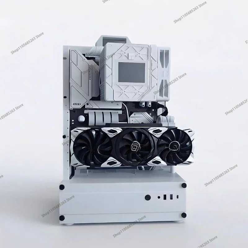 Open Frame PC Case 240/360 Liquid & Air Cooling Rack ATX/MATX Vertical GPU Desktop Mini Case