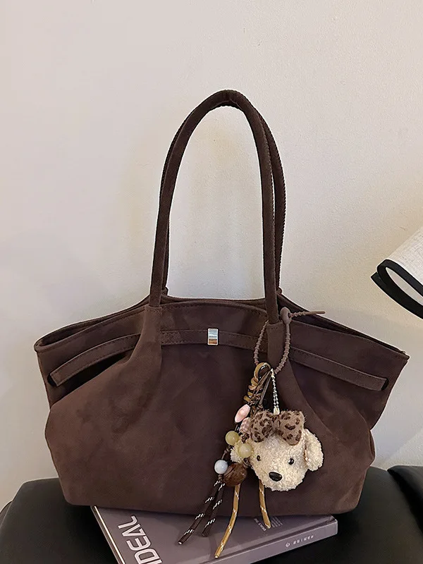 American Retro Canvas Tote Bag Women's Large Capacity Commuter Single Shoulder Slant Crossbody Bag Fashionable Leisure