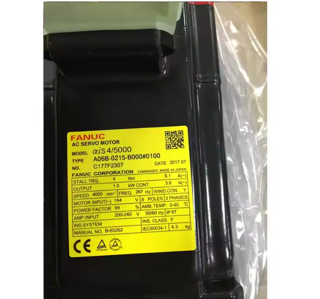

A06B-0215-B000 Fanuc AC Servo Motor For CNC Machine Tested Ok A06B 0215 B000