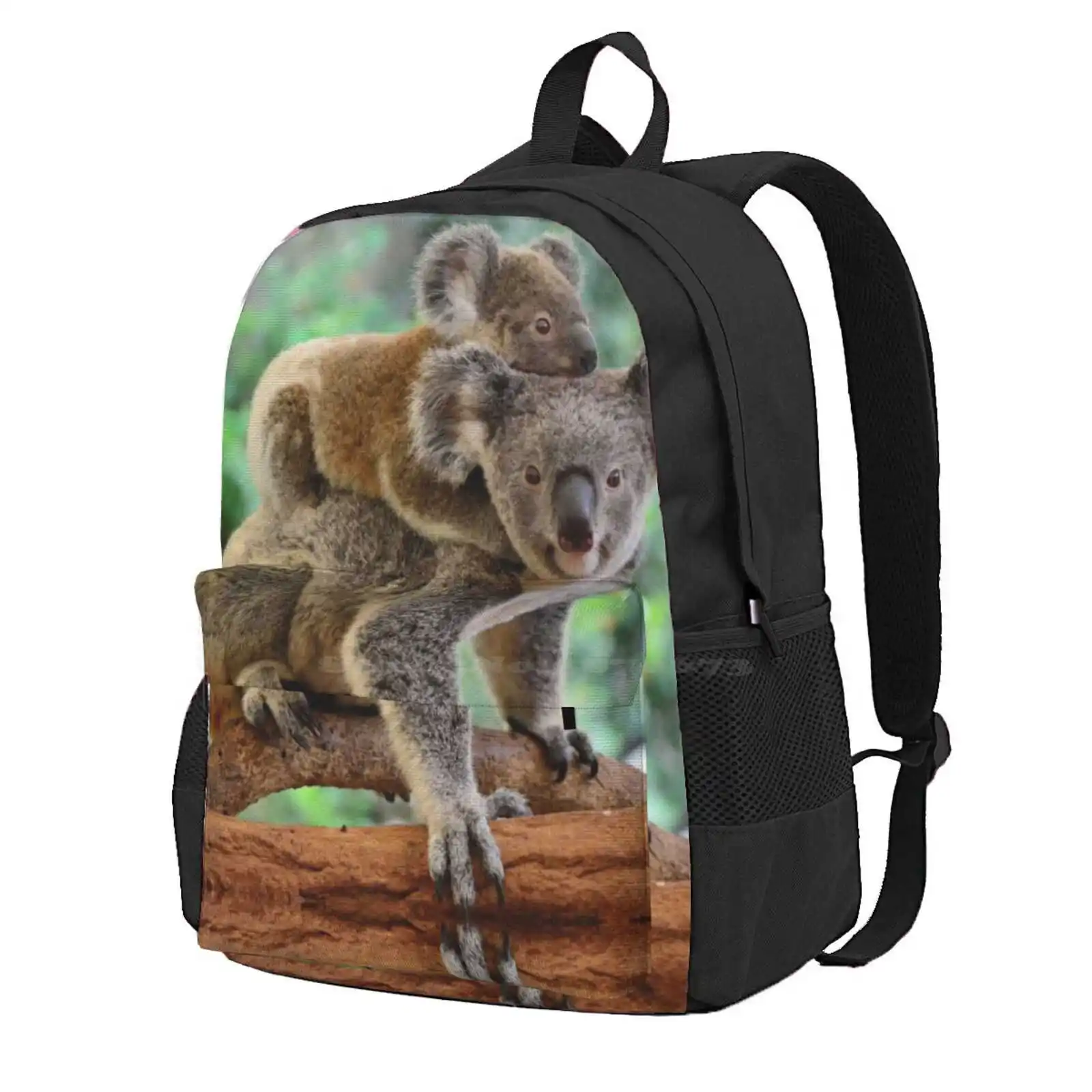 Cartable Koala et Joey, Sac à Dos à la Mode, Bébé, Ours, Arbre, Mammifère Mignon, Marsupial, Nature, Eucalyptus, Vente Chaude