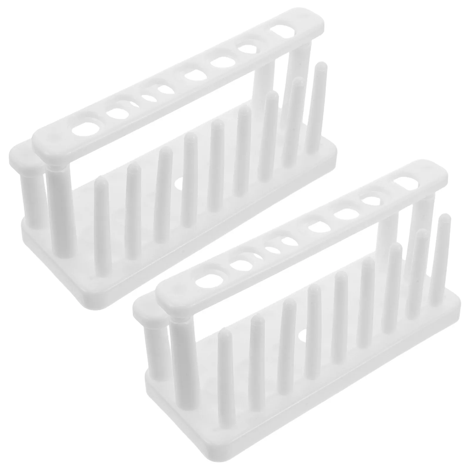 2Pcs Test Tube Rack Plastic 15 Holes 18 21Mm Lab Holder Stand Drying Organizing Tubes Laboratory Classroom Science Analysis view 2
