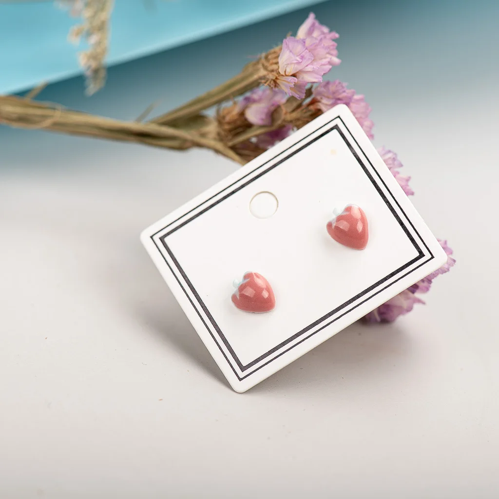 Forest Element 3D Simulation Small Fruit Ceramic Earrings Exquisite Porcelain Accessories Wholesale #LY216