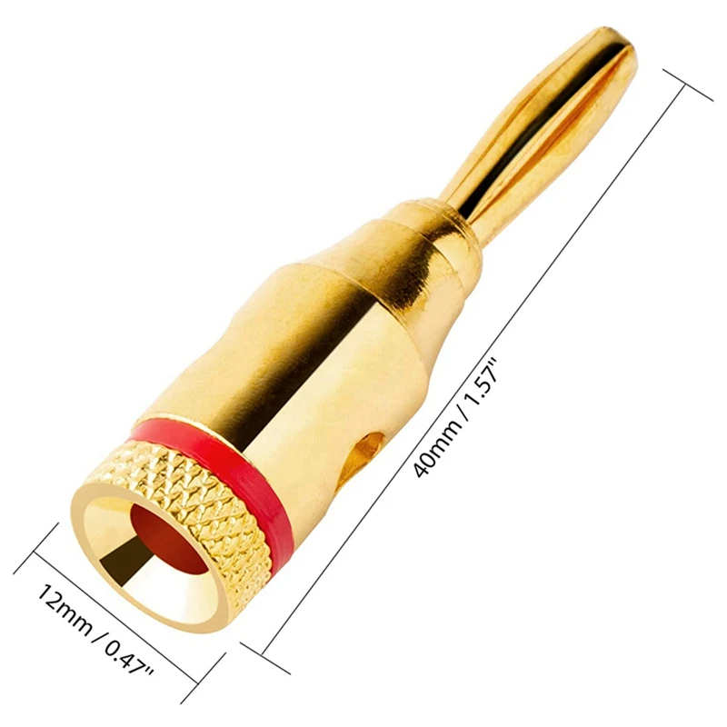 A003 20 زوجًا من سدادات الموز - نوع المسمار المفتوح لسلك مكبر الصوت والمسرح المنزلي ولوحات الحائط والمزيد