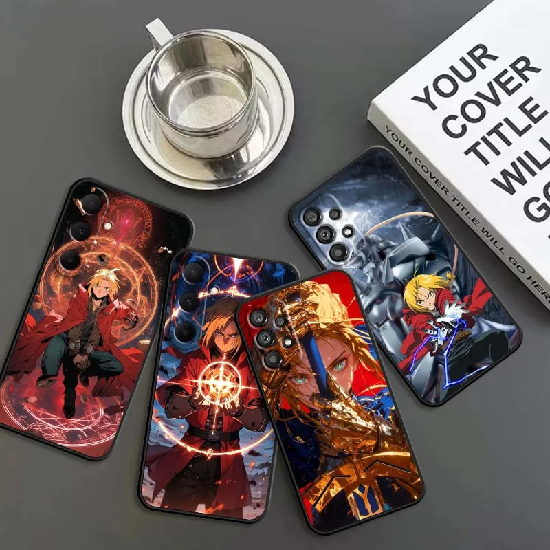 

Fullmetal Alchemist Creative Phone Case For Samsung A73 A72 A71 A55 A54 A53 A52 A51 A13 A22 A16 A15 A05s A14 A05 A06 5G Black
