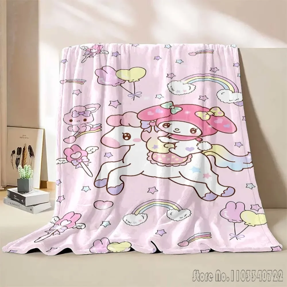 Japanese Style Soft Fluffy My Melody Blanket Children Weighted Fluffy Throws Dream Cartoon King Size Printed Luxury Nap Throws