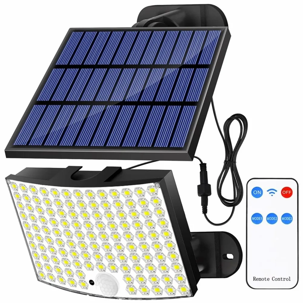 

128 LED Solar Light Outdoor Waterproof IP65 PIR Motion Sensor 3 Modes For Garage Backyard Security Lamp Garden Park Decoration