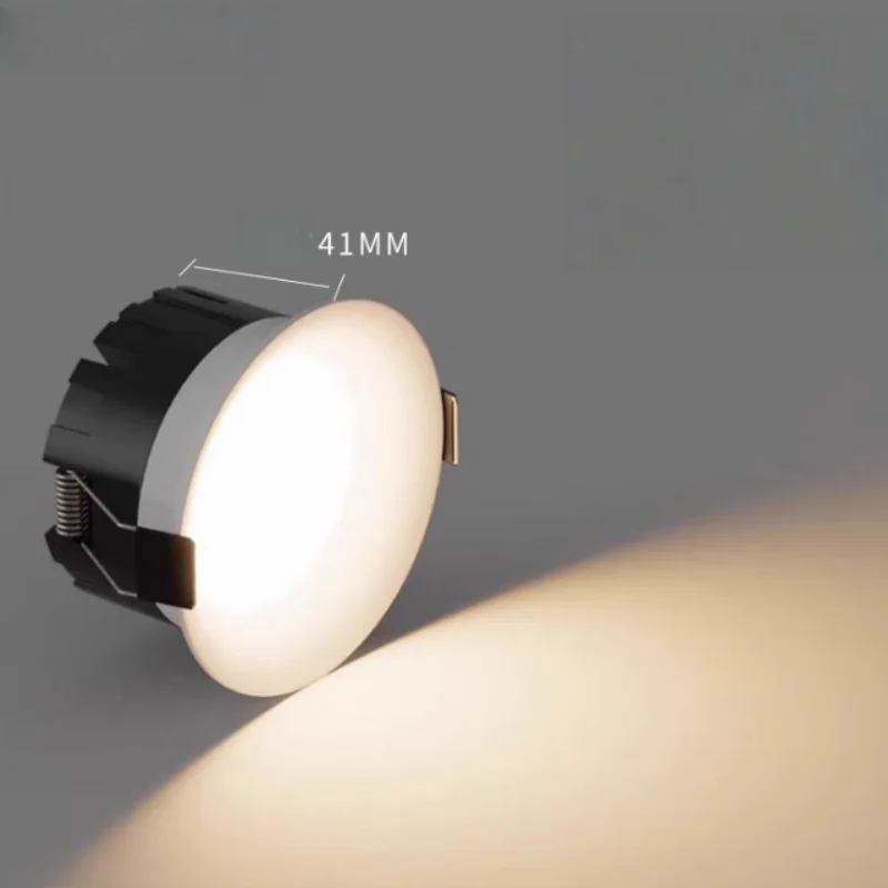 Invisible Frameless Cylindrical Ceiling Lamp with Curved Surface, Anti-Glare Feature, Embedded Design, Suitable for Home Living