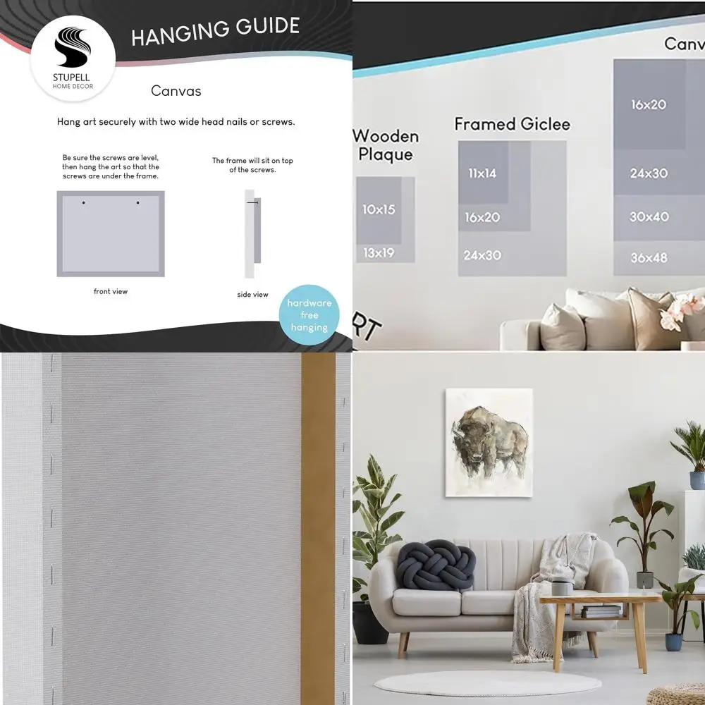 

Ethan Harper's 30x40 American Buffalo Canvas Art, Western Style