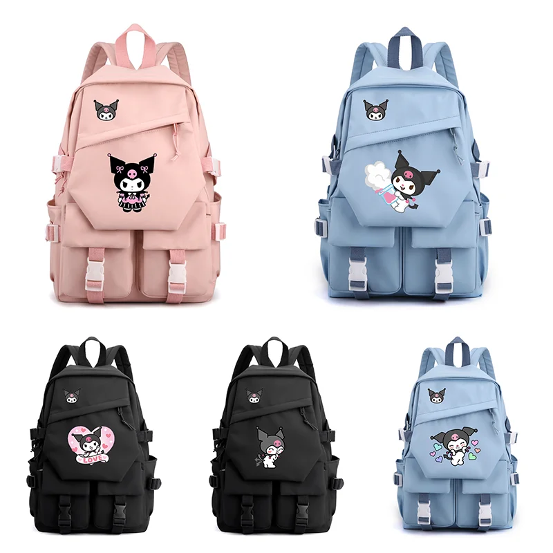 

Kuromi Student School Backpacks Kids Boys Girls School Bags Cartoon Gift Student College Bookbag Women Travel Large Capacity