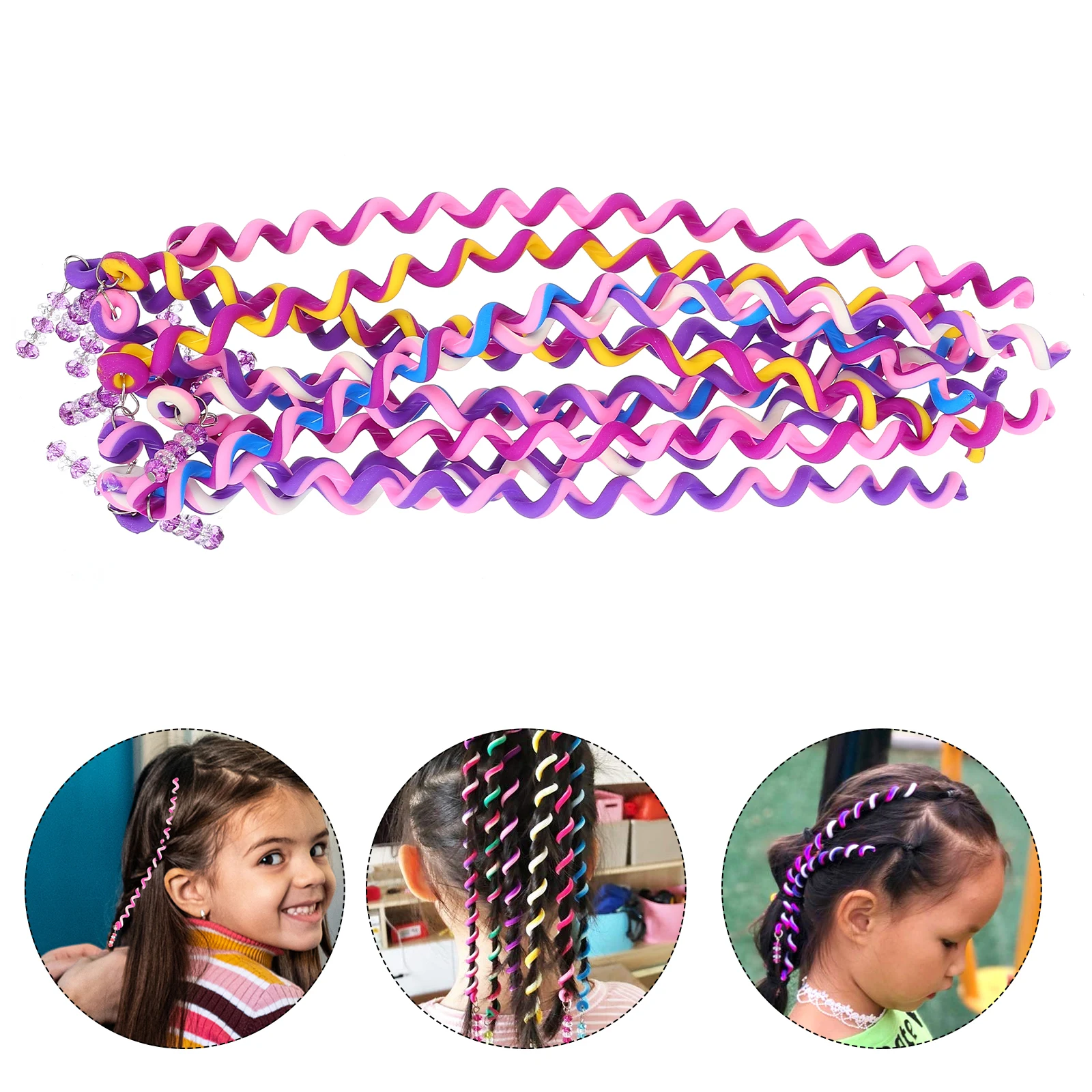 

12 Pcs Braiding Tool Spiral Clip Styling Girls DIY Accessories Styling Clip Hair Accessories Colored Tools For Thick Thin Hair