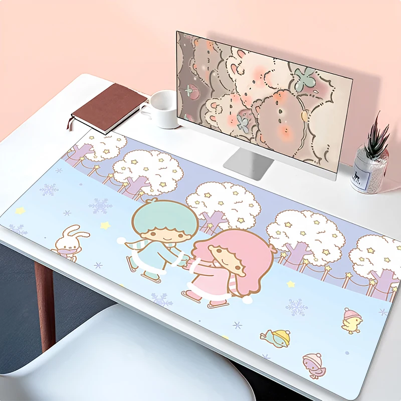 Computer Varmilo Keyboard Kawaii Mouse Pad L-little Twin Star Anime Gaming Accessories Table XXL Gamer Carpet Desk Mat  Mousepad