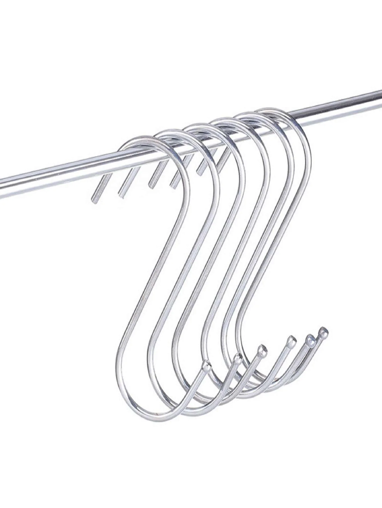 3pcs/set 9cm Metal Chrome Plated S Hook Kitchen Bathroom Clothing Hooks Multipurpose Hanging Organizer Home Storage Accessories
