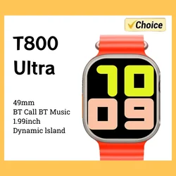 New Watch T800 U2 Smart Watch 49mm 2024 New NFC Men Women GPS Track Bluetooth Call BT Music Games Wireless Charging Smartwatch