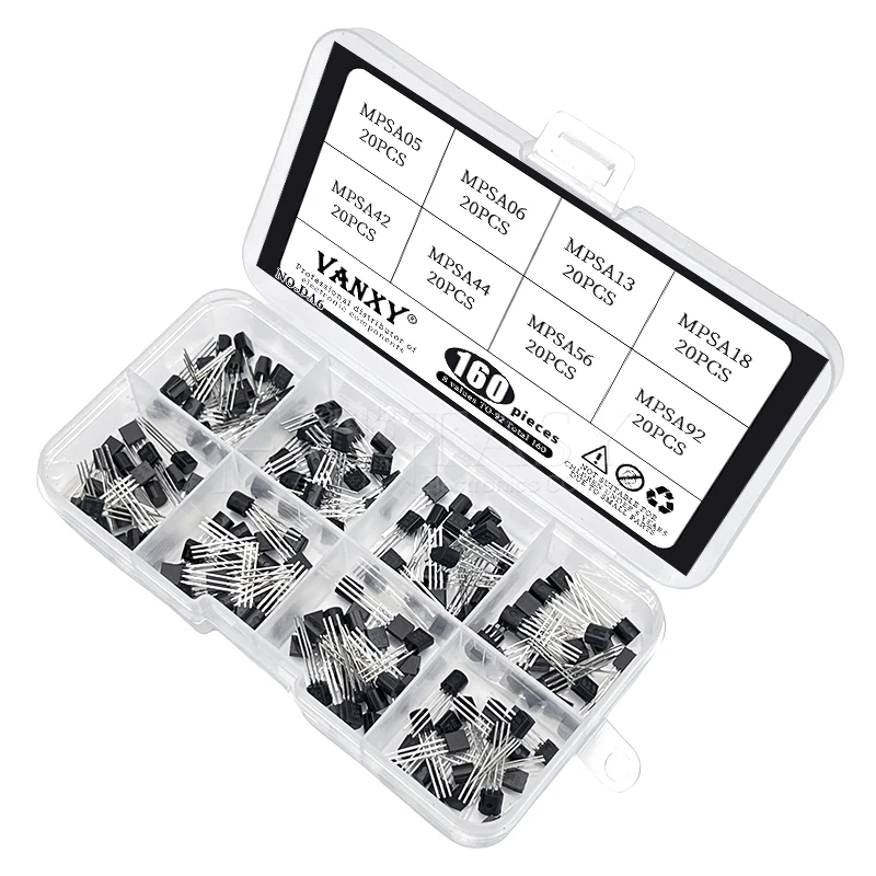 Imagem -06 - Kit Transistor Valores Mpsa05 Mpsa06 Mpsa13 Mpsa18 Mpsa42 Mpsa44 Mpsa56 Mpsa92 Triodo Mpsa A05 A06 A18 A42 A44 A56 A92