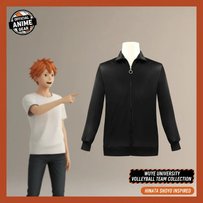 

▶❤Volleyball Youth Cos Uniform Anime Hinata Xiangyang Hoodie School Outfit Set Top Pants❤◀