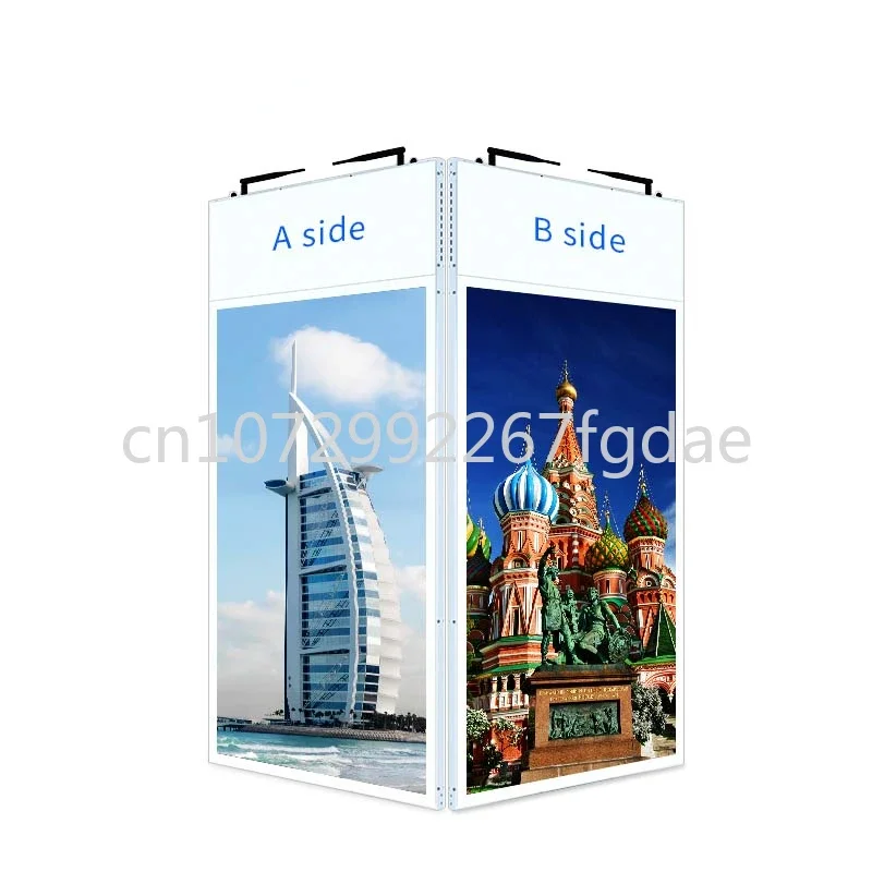 Super Thin Double Sided Screen Digital Signage Media Player Double Sided Lcd Window Display Screen Ceiling Hang Double Sided