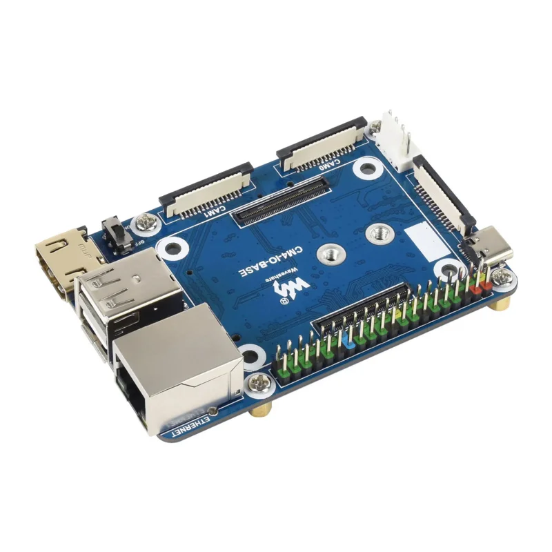 Waveshare Mini-Basiskaart (B) Voor Raspberry Pi Rekenmodule Cm4, Ingebouwde Connector: Csi/Dsi/Rtc/Fan/Usb/Rj45 Gigabit Ethernet