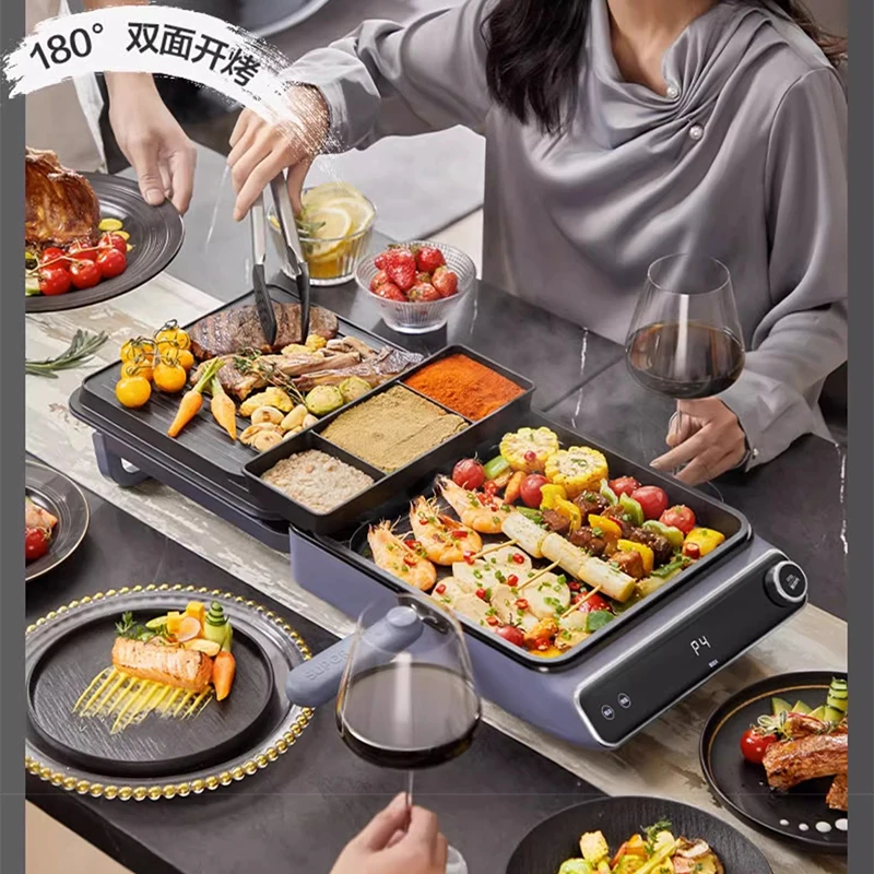 مقلاة خبز كهربائية مقلاة جديدة على الوجهين للتدفئة المنزلية فطيرة الشواء الكل في واحد مقلاة