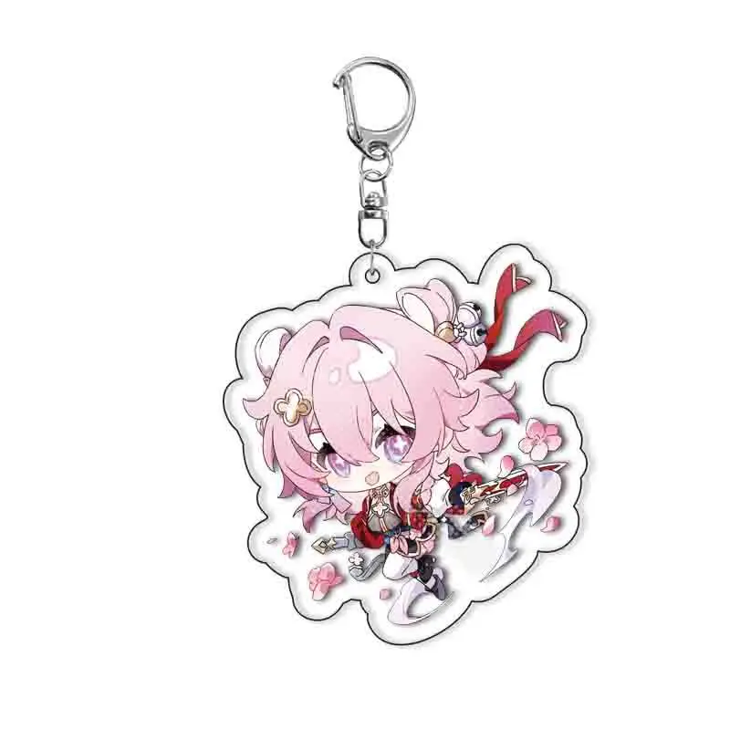 Game Honkai Star Rail Keychain JIAO QIU Yunli Boothill Jade March 7th Figure Pendant Car Key Chain Jewelry Men Gift Accessories