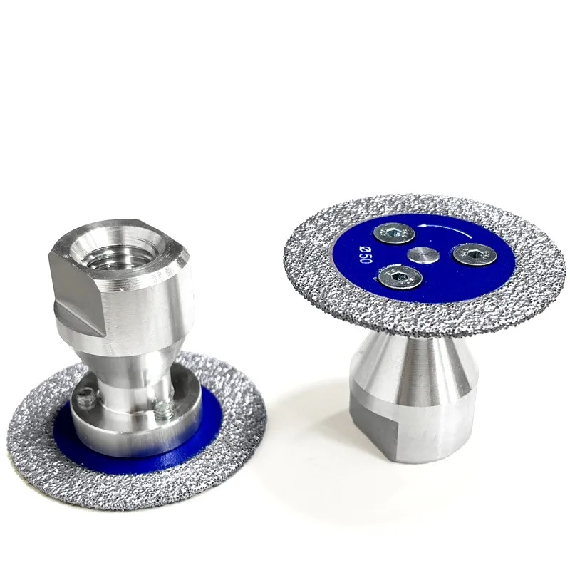 50 مللي متر الماس شفرة المنشار الصغيرة مع موضوع حجر أسطوانة تقطيع الجرانيت الحجر الرملي حروف الخرسانة نحت أداة تجليخ