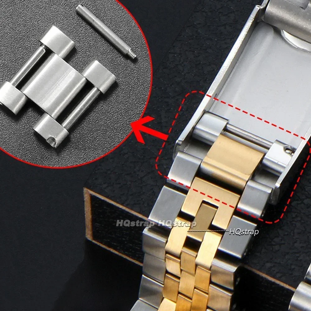 16x9mm Stainless Steel Link End Connector for Rolex Daytona GMT Water Ghost Submariner Watch Strap Replacement Matal Accessories