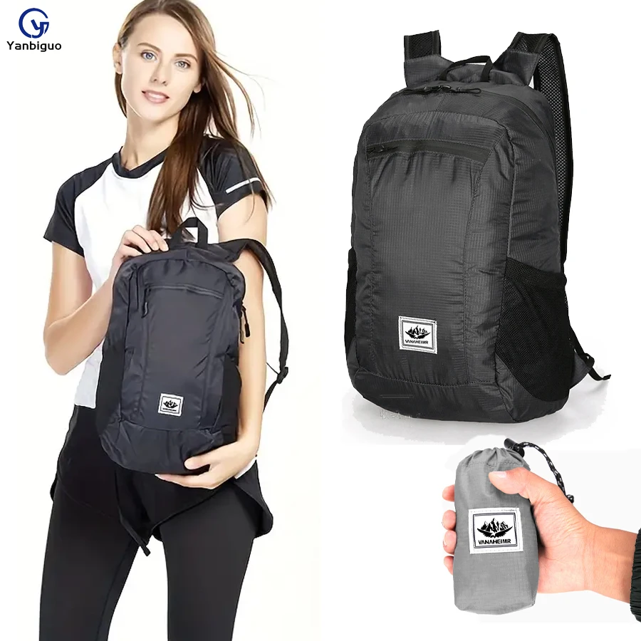 Large Capacity Waterproof Folding Backpack for Outdoor Enthusiasts - Folding Bag Ultralight Outdoor Pack for Women Men
