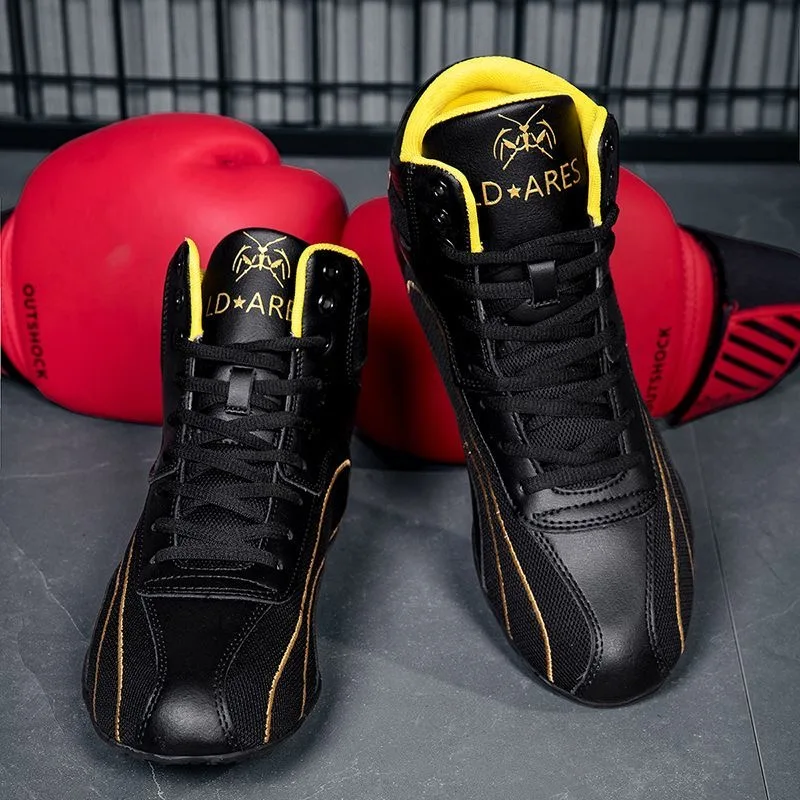 

Professional Boxing Shoes for Men Black White Wrestling Boots Man Breathable Training Shoes Mens Comfortable Fighting Shoe