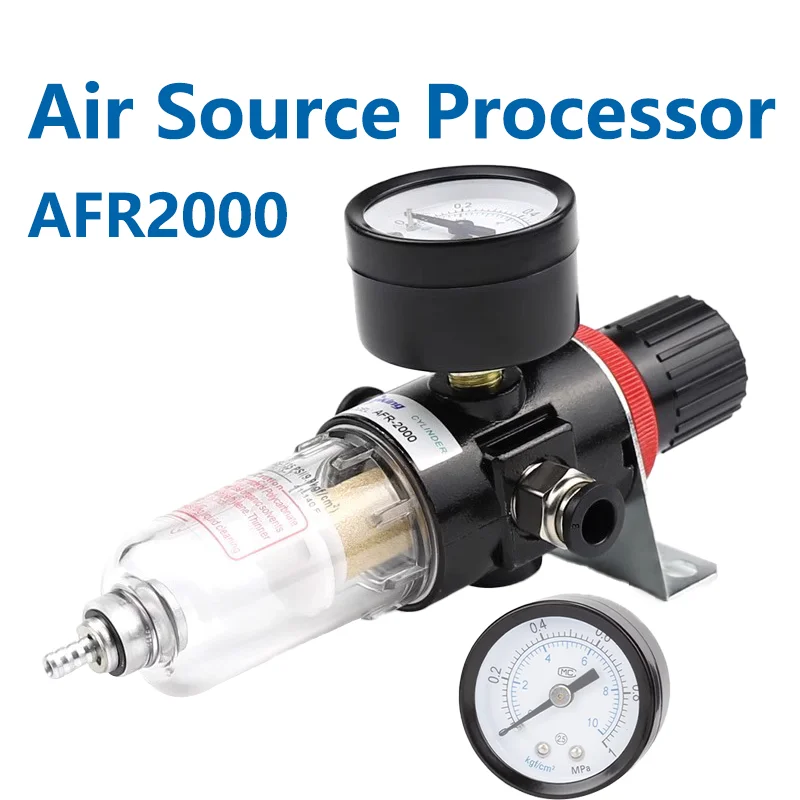 

AFR-2000 Pneumatic Filter Air Treatment Unit Pressure Compressor Reducing Valve Oil Water Separation Regulator AFR2000 Gauge